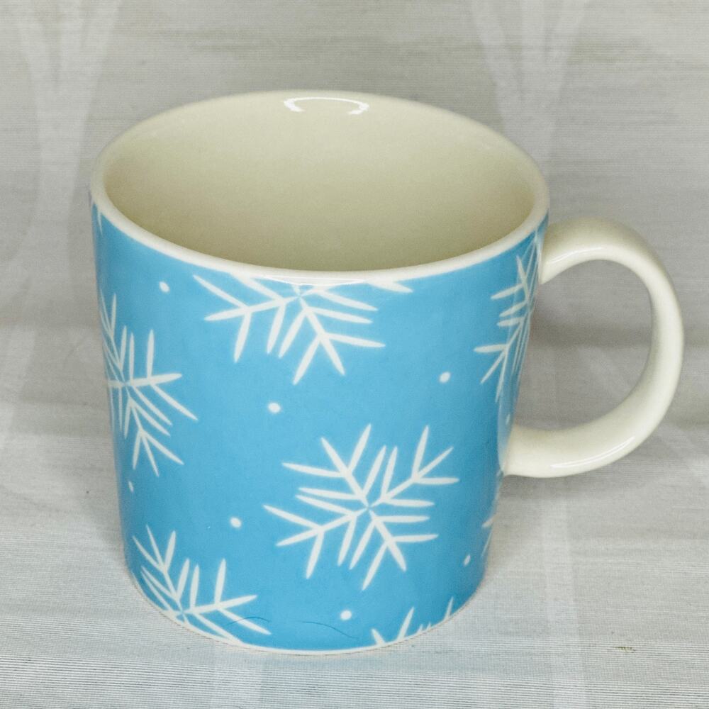 Arabia Finland Teema iittala Blue Snowflake Mug‎ EUC